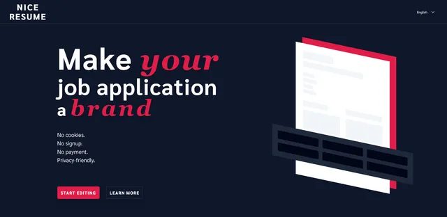 Nice Resume screenshot